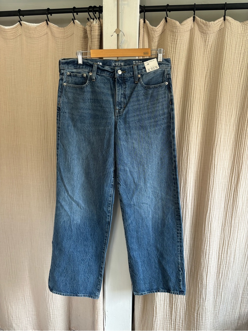 NWT J Crew 84 Low Rise Wide Leg Jeans- 28